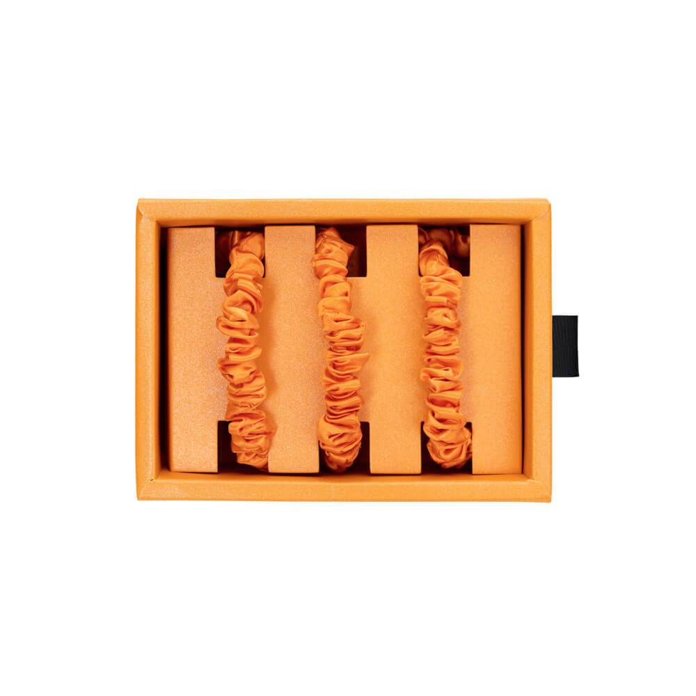 Blissy Skinny Scrunchies - Coral