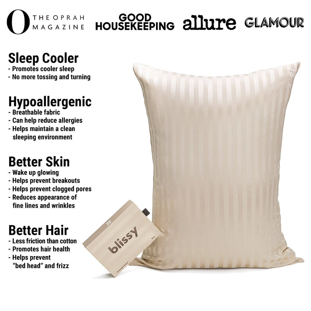 Pillowcase - Champagne Striped - Standard