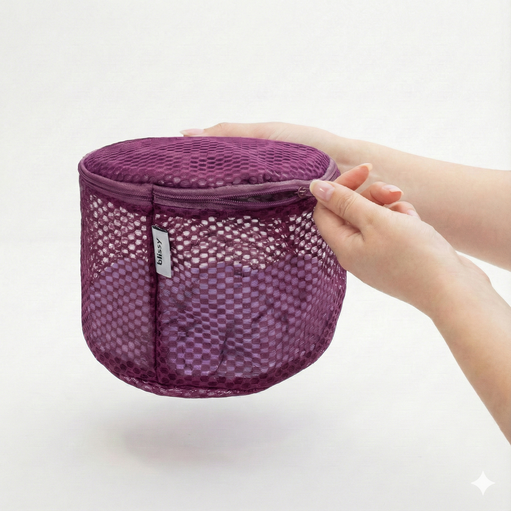 Blissy - Mesh Wash/Laundry Bags - Plum (3 pack)